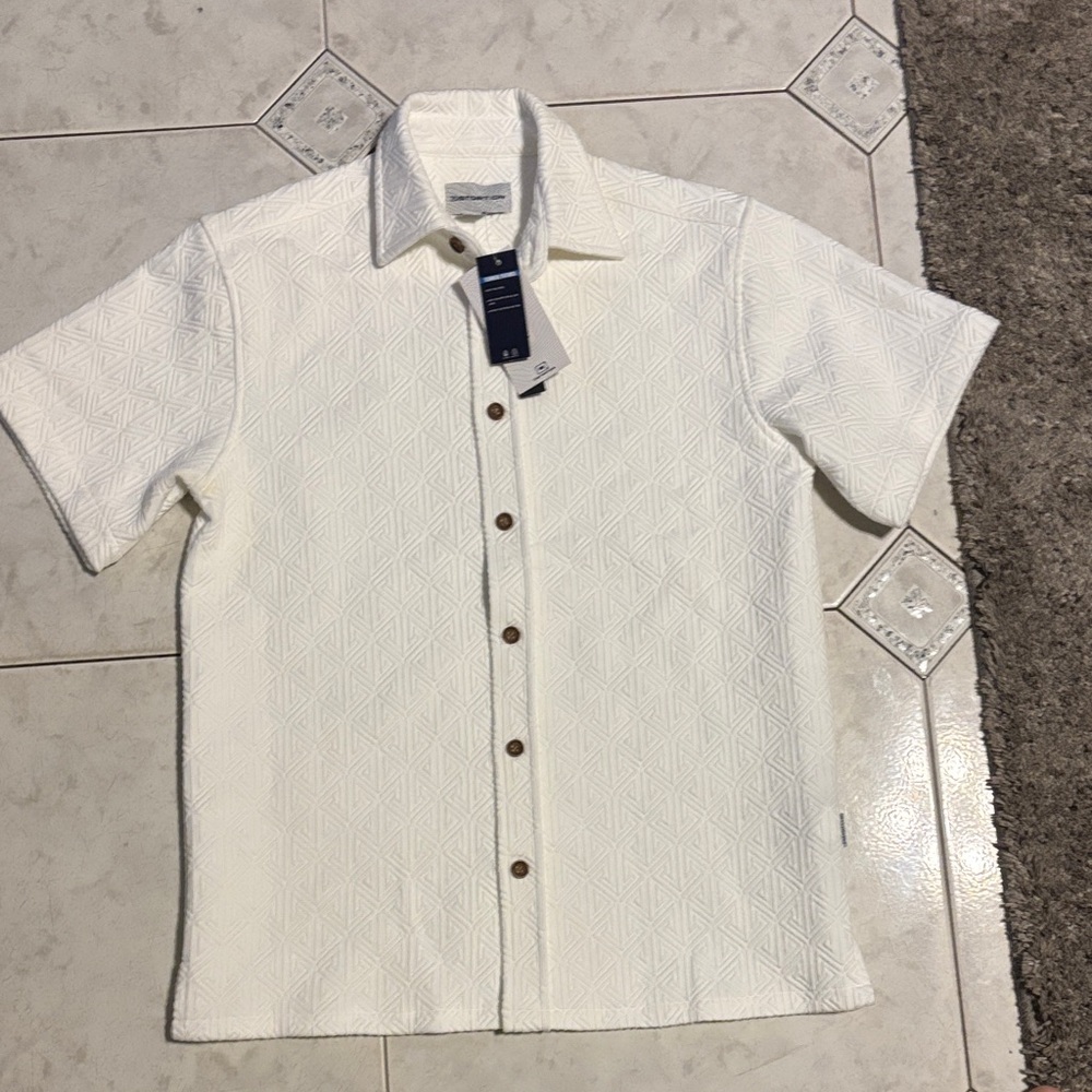 Kids White Button Down Shirt